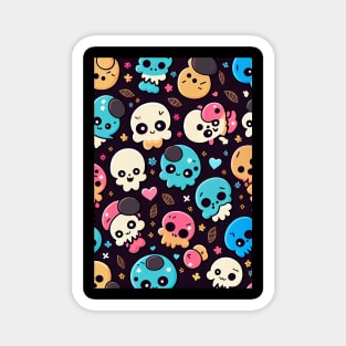 Creepy Kawaii Skull Candy Magnet