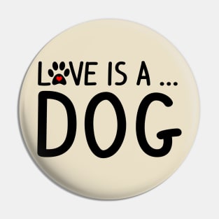 Heart Dog Paw Print Pin