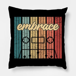 embrace cassette retro vintage Pillow