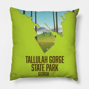 Tallulah Gorge State Park map Pillow