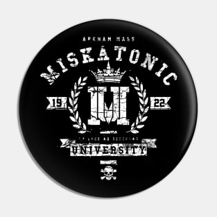 MISKATONIC Distressed Style Pin