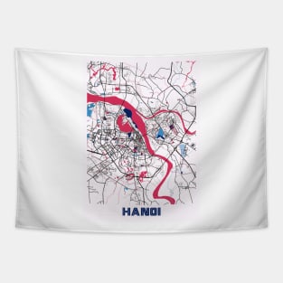 Hanoi - Vietnam MilkTea City Map Tapestry