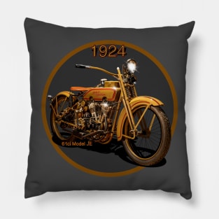 Gorgeous Vintage American Motorcycle Pillow