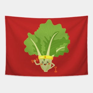 Lettuce cartoon funny Tapestry