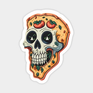 Sliced Pizza Skull Magnet