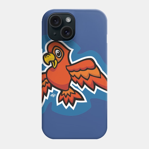 Little Red Parrot Phone Case by MBK