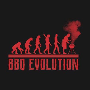 Funny BBQ Evolution | Humorous Grill Lovers Distressed Style T-Shirt