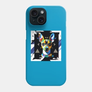 Rat Terrier Puppy Geometric Artwork Phone Case