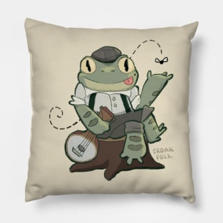 Croak Folk Pillow