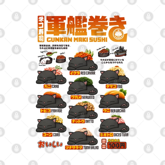 Cat Sushi Gunkan Sushi Menu by Takeda_Art