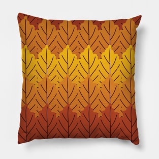 Autumn Fall Leaves Pattern | Brown Pillow