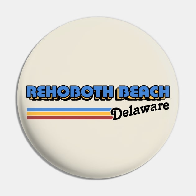 Rehoboth Beach, Delaware / / Retro Styled Design Pin by DankFutura