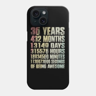Vintage 1984 36th Birthday 36 Yrs Old Months Gift Phone Case