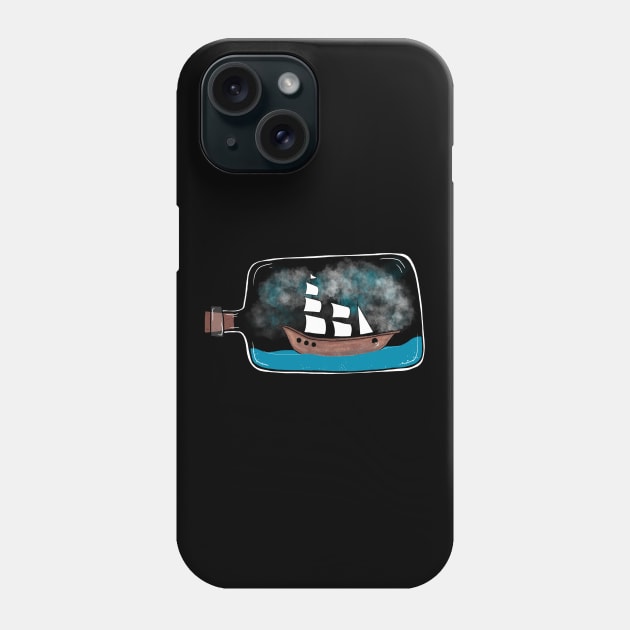 Ship In A Bottle Phone Case by Arpi Design Studio