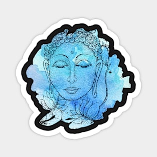 Buddha Sketch and Water Color Magnet