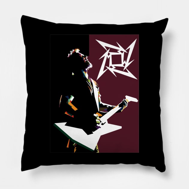 james hetfield wpap Pillow by pucil03