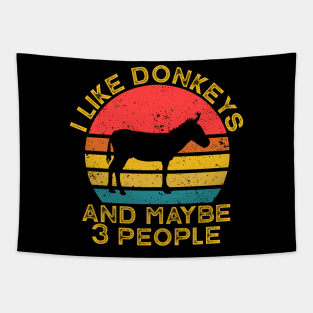 I Like Donkeys And Maybe Like 3 People Tapestry