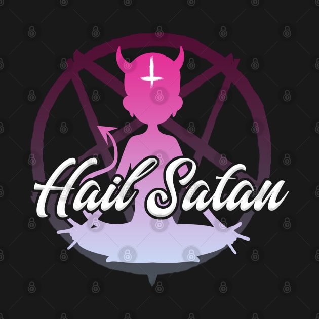 Hail Satan | Pink Yogi Print | Satanic Yoga by WearSatan
