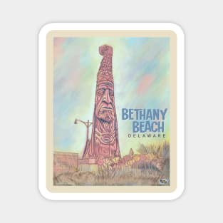 Bethany Beach Chief Little Owl Totem Magnet
