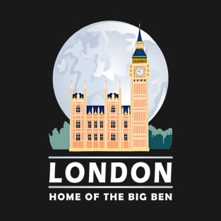 London Home of The Big Ben, Vintage English UK Gift Lovers T-Shirt