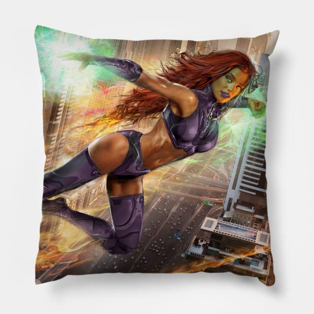 Starfire Pillow by uncannyknack