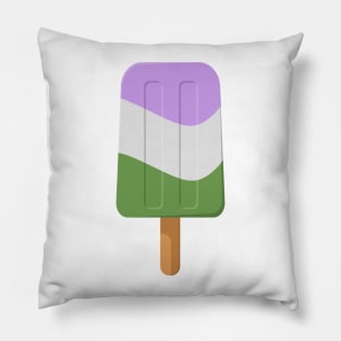 Cute Genderqueer Pride Flag Popsicle Pillow