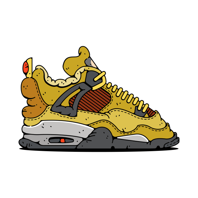 Air Jordan Retro 4 Yellow by Franjos