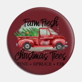 Farm Fresh Christmas Trees - Red Truck Pin