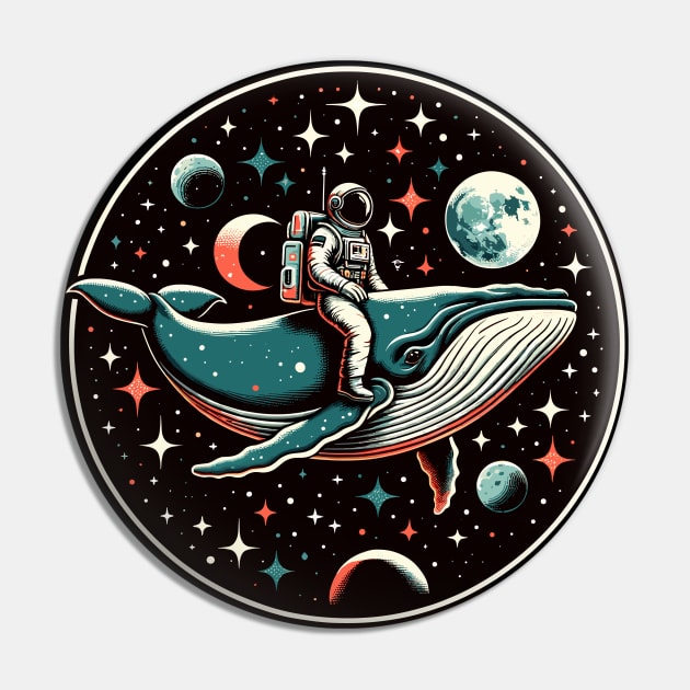 Astronaut riding a whale in outer space Pin by Art_Boys