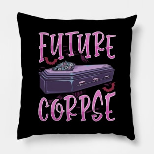 Future Corpse Funny Coffin Pastel Emo Goth Pillow