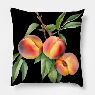 Peaches Boho Summer Fruits Pillow