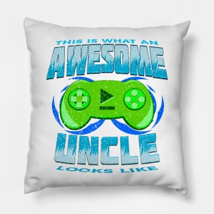 This Is What An Awesome Uncle Looks Like Gaming Funny Pillow