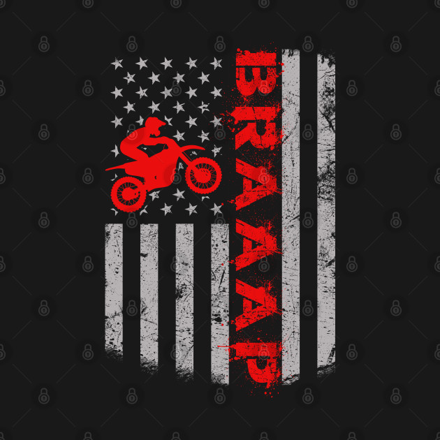 Disover BRAAAP Motocross US American Flag MX Braap - Motocross - T-Shirt