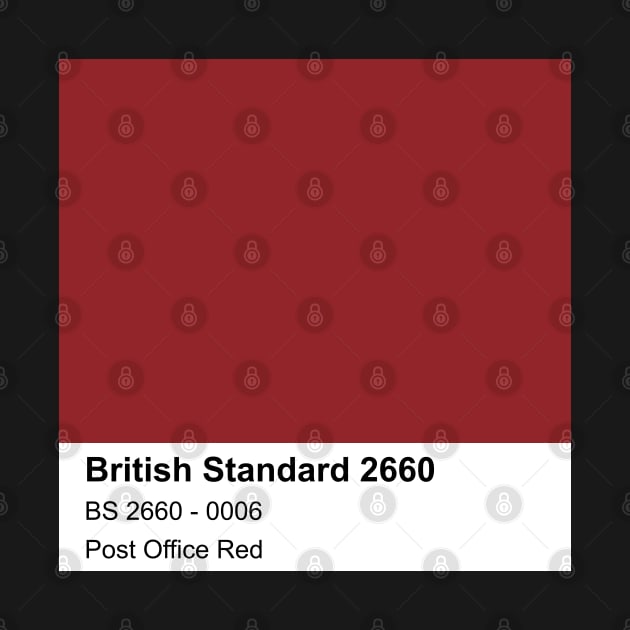 Post Office Red British Standard 0006 Colour Swatch by mwcannon