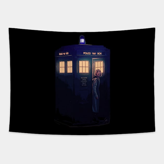 Jodie & Tardis Tapestry by Gallifrey1995