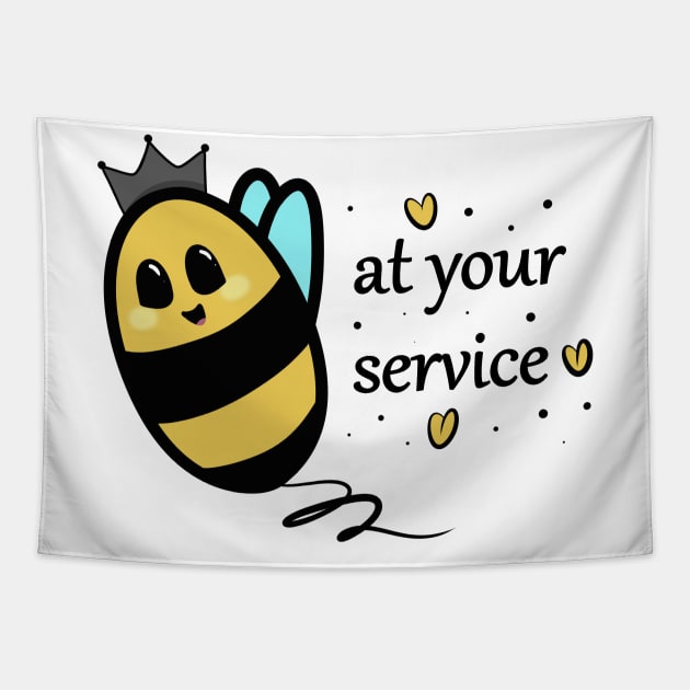 Queen Bee at Your Service Tapestry by PandLCreations