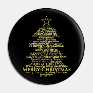 Merry Christmas Tree Pin