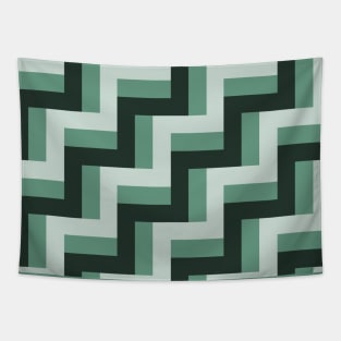 Ivy Green Basket Weave Patchwork Pattern Tapestry