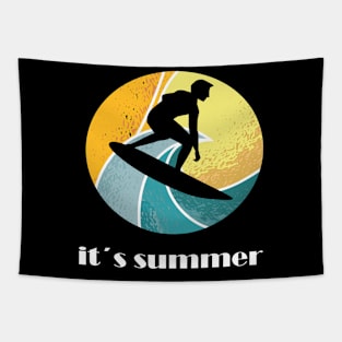 Surfing girl is the best windsurfing Tapestry