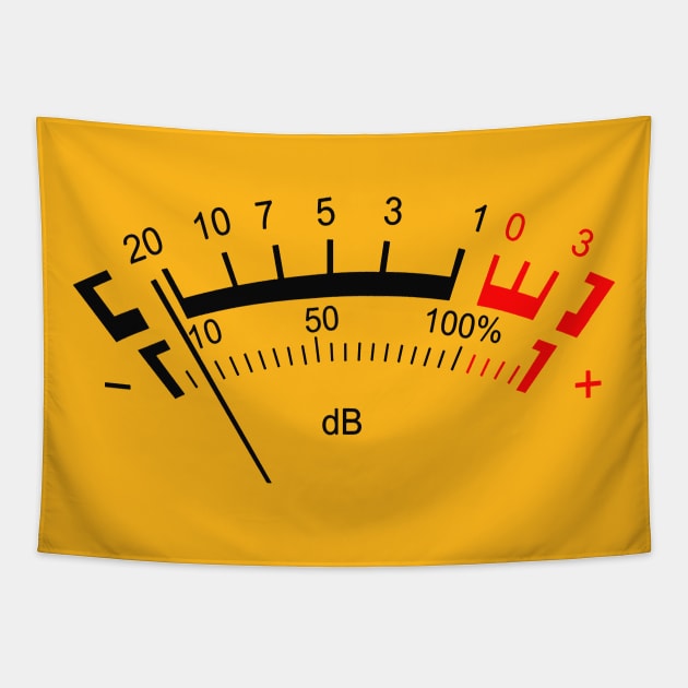 dB Decibel Meter #2- Music Producer Gift Tapestry by DankFutura