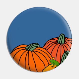 Frog on a Pumpkin Pin