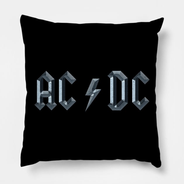 AC DC 3D logo Pillow by EduardoLimon