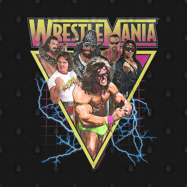 Group Shot Vintage Wrestlemania by Holman