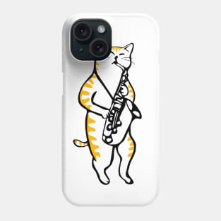 Saxocat - Cat Playing Saxophone Phone Case