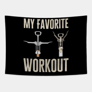 My Favorite Workout Wine Tapestry