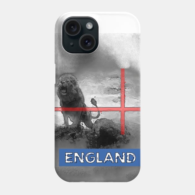 England soccer Football flag lion p1 Phone Case by FasBytes