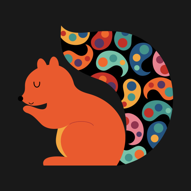 Disover Paisley Squirrel - Cute - T-Shirt