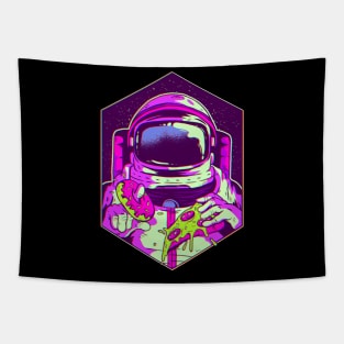 Space Astronaut Junk Food Love Tapestry