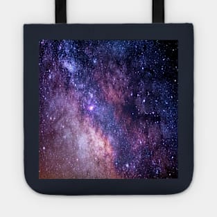 hippie blue purple starry sky universe galaxy Tote