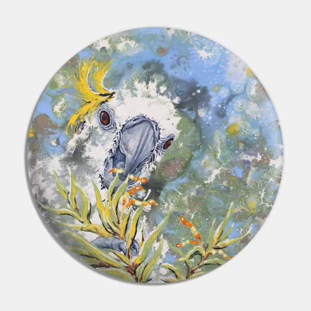 Sulphur Secateur "Sulphur-Crested Cockatoo Pin by KADuffy